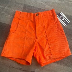 OP 80s surf corduroy orange shorts